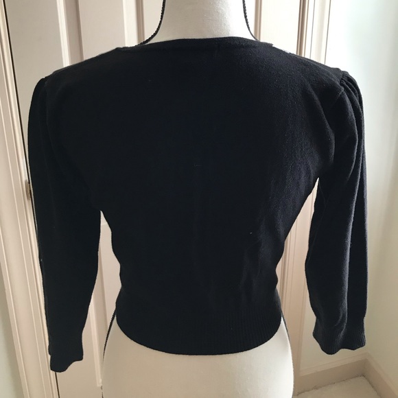 Black Tamara cropped sweater. Size medium - Picture 3 of 5